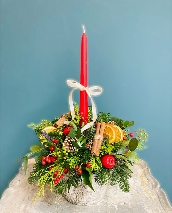 Christmas Centrepiece with Candle