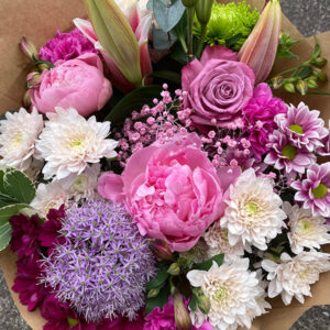 peony blooms bouquet