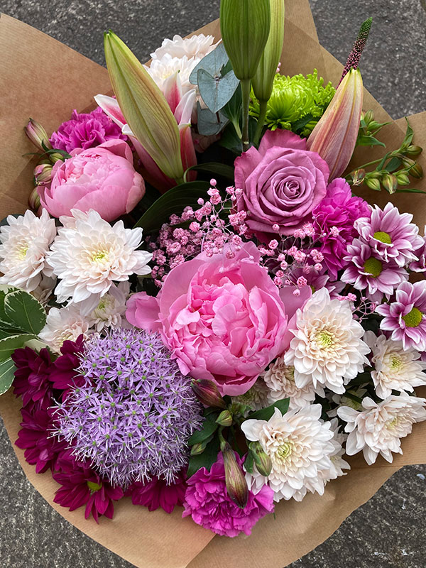 peony blooms bouquet