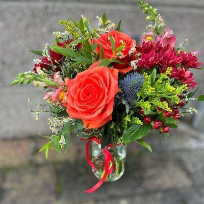 Autumn Jar of Flowers