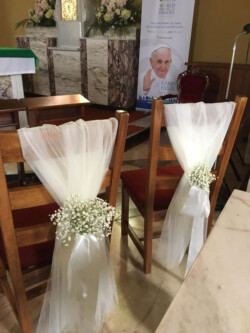 ceremony chair flowers