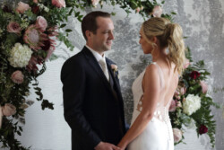 floral moon gate wedding