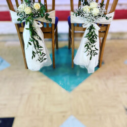 Bride and groom chair covers